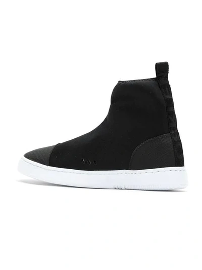 Shop Osklen Mid Top Sneakers In Black