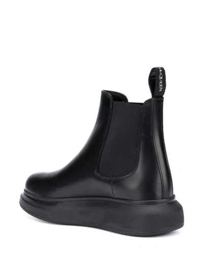 Shop Alexander Mcqueen Oversized Sole Chelsea Boots In Black