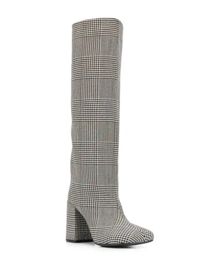 Shop Mm6 Maison Margiela Houndstooth Check Boots In Black