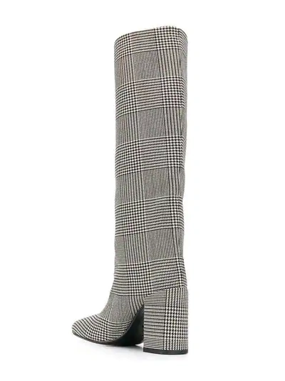 Shop Mm6 Maison Margiela Houndstooth Check Boots In Black