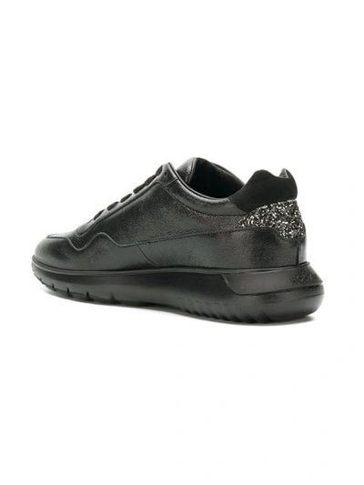 Shop Hogan Glitter Embellished Sneakers In Black