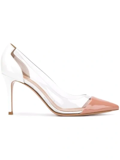 Shop Gianvito Rossi Classic Pointed Pumps In White
