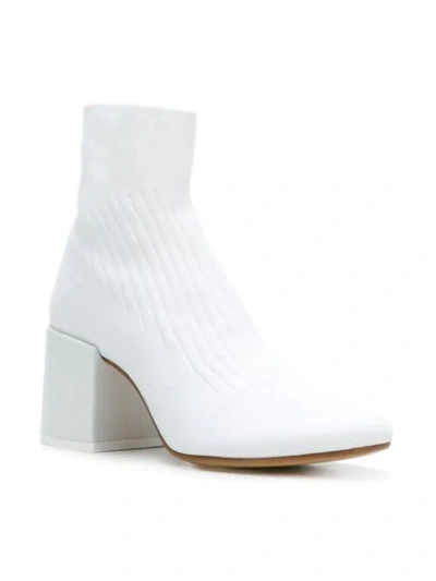 Shop Mm6 Maison Margiela Sock Ankle Boots In White