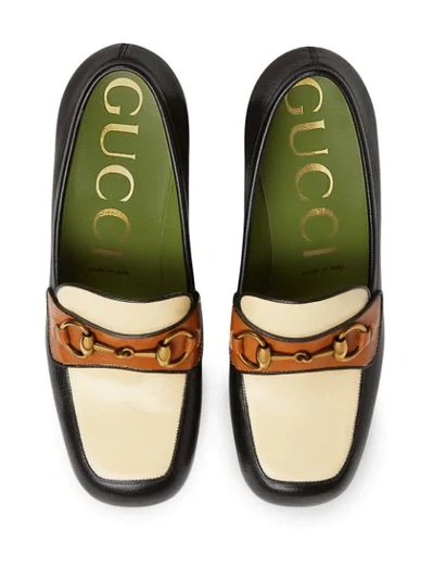 Shop Gucci Leather Platform Loafer With Horsebit In Black