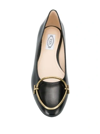 TOD'S METAL DETAILED BALLERINAS 