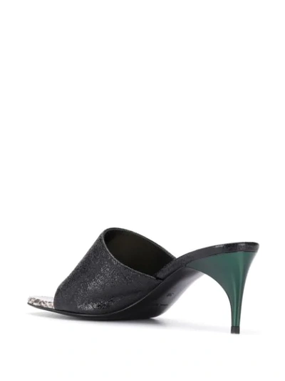 Shop Alain Tondowski Low-heeles Sandals In Black