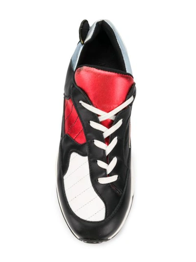 Shop A.f.vandevorst Panelled Colour Block Sneakers In Black