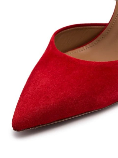 AQUAZZURA NEW RENDEZVOUS 105绒面皮穆勒鞋 - 红色