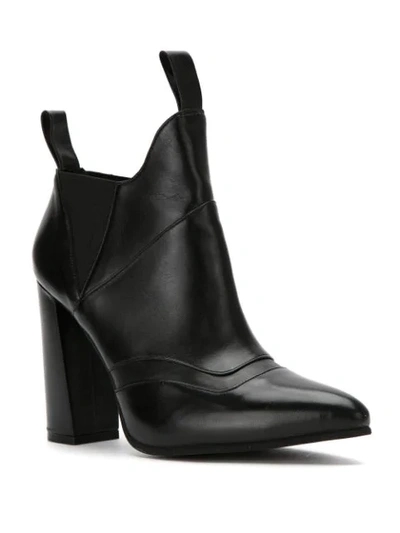 Shop Studio Chofakian Leather Boots In Black