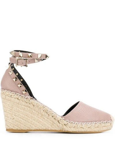 VALENTINO VALENTINO GARAVANI ROCKSTUD ESPADRILLES - 粉色