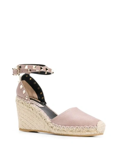 Shop Valentino Rockstud 85mm Espadrilles In Pink