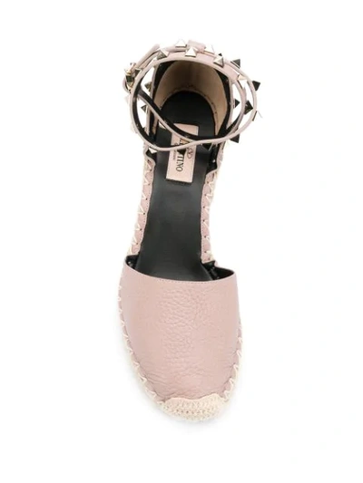 Shop Valentino Rockstud 85mm Espadrilles In Pink