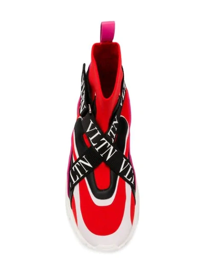 Shop Valentino Heroes High-top Sneakers In Red