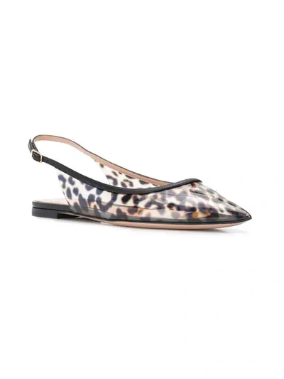 GIANVITO ROSSI LEOPARD PRINT PVC PUMPS - 黑色