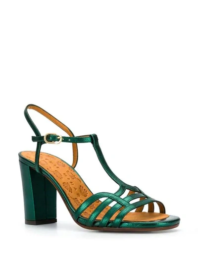 Shop Chie Mihara High Block Heel Sandals In Green