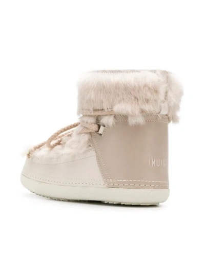 Shop Inari Classic Ankle Length Snow Boots In Neutrals
