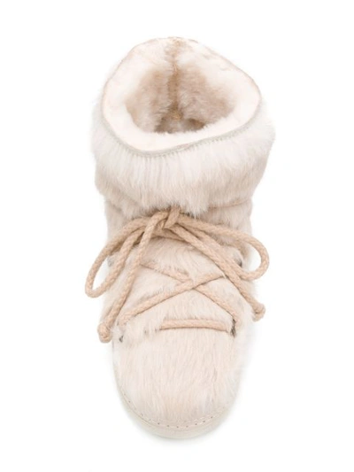 Shop Inari Classic Ankle Length Snow Boots In Neutrals