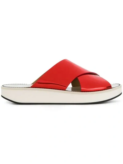 Shop Flamingos Open-toe Sandals In Red