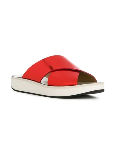 Shop Flamingos Open-toe Sandals In Red