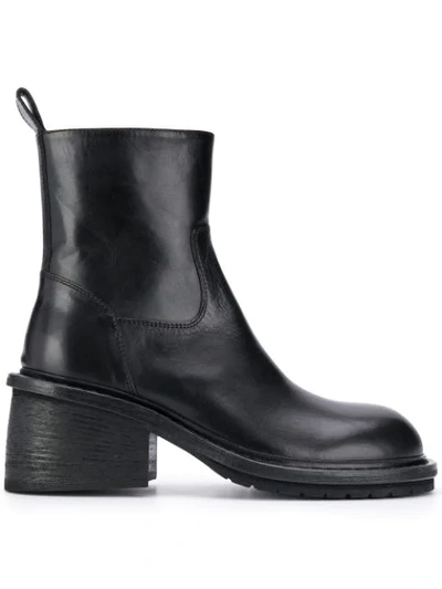 Shop Ann Demeulemeester Chunky Ankle Boots In Black