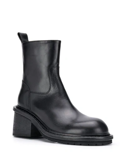 Shop Ann Demeulemeester Chunky Ankle Boots In Black