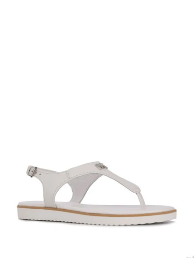 Shop Michael Michael Kors T-bar Flat Sandals - White