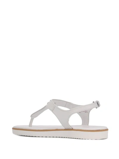 Shop Michael Michael Kors T-bar Flat Sandals - White