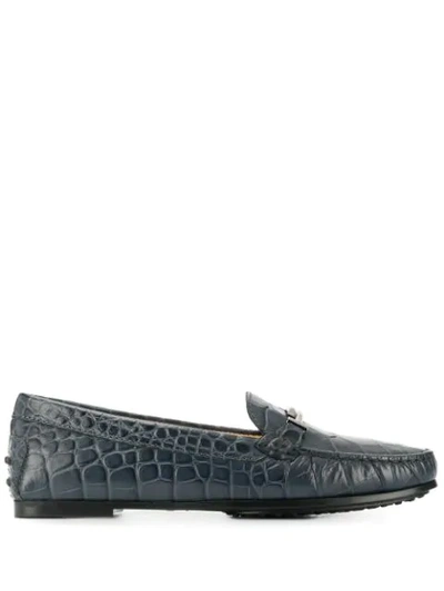 Shop Tod's Gommino Driving Shoes In Blue