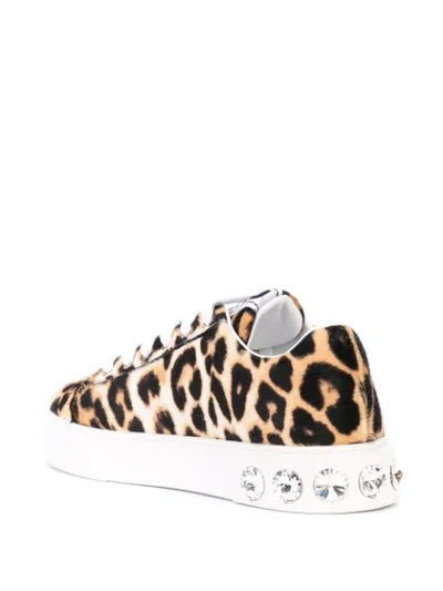 Shop Miu Miu Leopard Print Sneakers In Brown