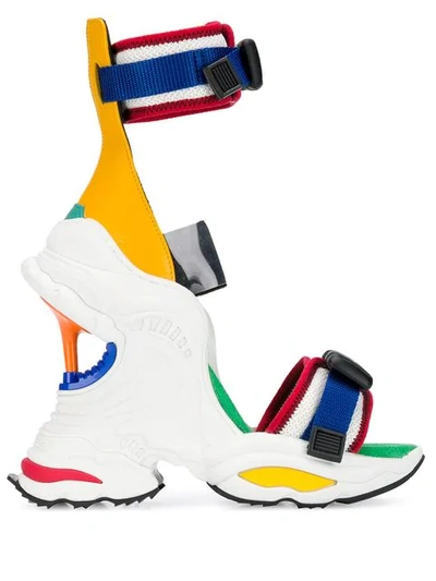 Shop Dsquared2 Wedge Heel Sneaker Sandals In White