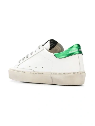 Shop Golden Goose Hi Star Sneakers In C1 White Leather Grass Ice Star