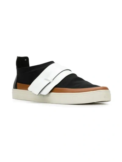 Shop Gloria Coelho Colorblocked Sneakers In Black