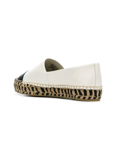 Shop Tory Burch Colour Block Platform Espadrilles In White