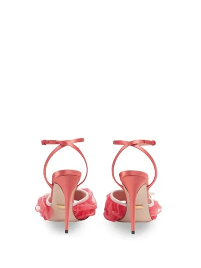 Shop Gucci Tulle Sandals In Pink