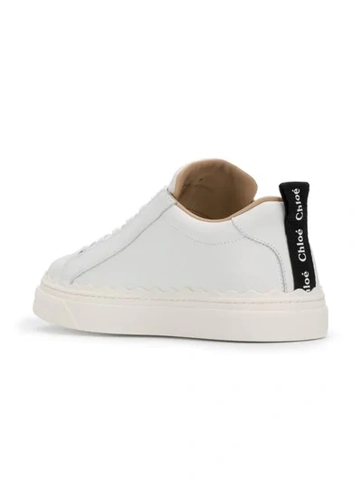 Shop Chloé Lauren Sneakers In White