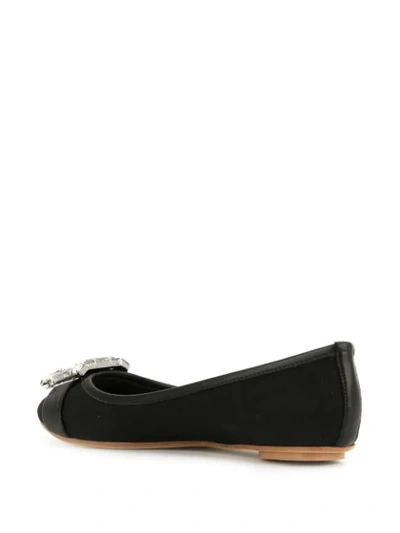 ANNA BAIGUERA BUCKLED BALLERINA SHOES - 黑色