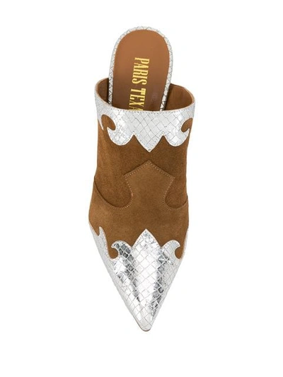 Shop Paris Texas Pointed Mules In Brown