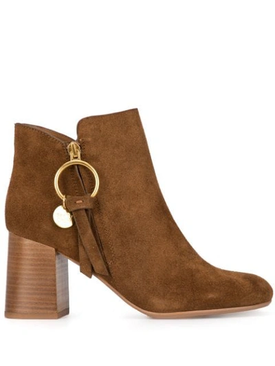Shop See By Chloé Louise Medium Ankle Boots In Brown