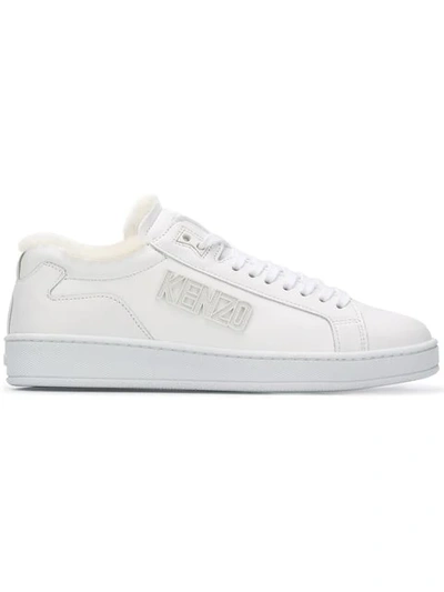 Shop Kenzo Tennix Sneakers In White