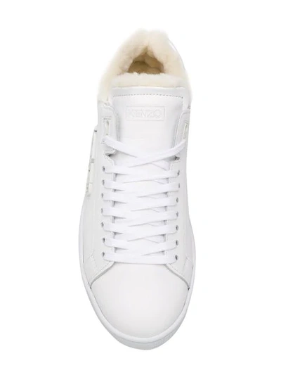 Shop Kenzo Tennix Sneakers In White