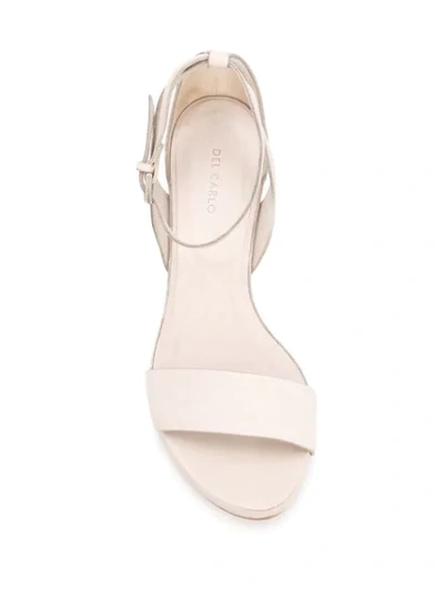 Shop Del Carlo Ankle Strap Sandals In White