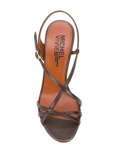 Shop Michel Vivien Strappy Sandals In Brown
