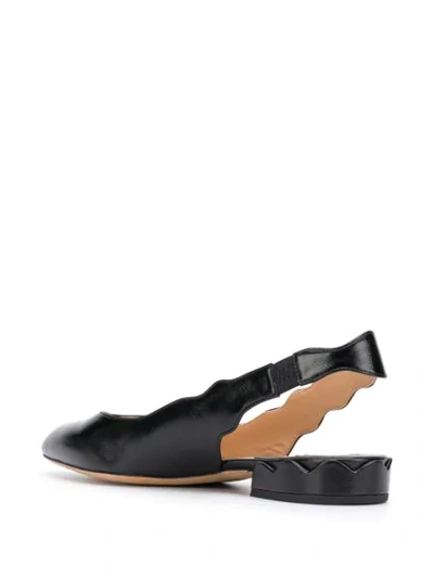 Shop Chloé Slingback Ballerina Shoes In Black