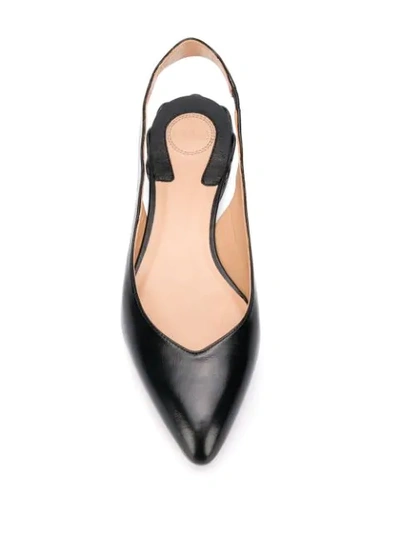 Shop Chloé Slingback Ballerina Shoes In Black