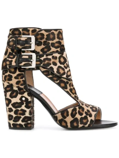 Shop Laurence Dacade Rush Leopard Print Sandals In Brown