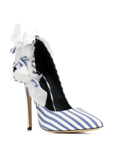 ALEKSANDER SIRADEKIAN FLEURS STRIPED SANDALS - 蓝色