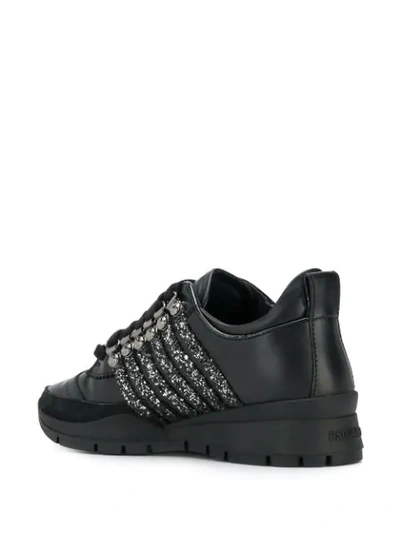 Dsquared2 251 Glitter Sneakers In Black | ModeSens