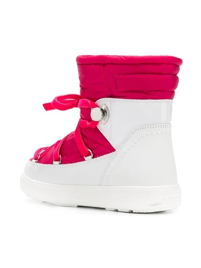 Shop Moncler Platform Snow Boots In White