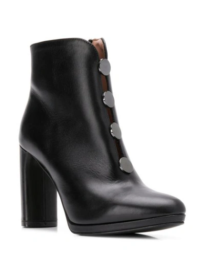 Shop Albano Round Stud Detail Boots In Black