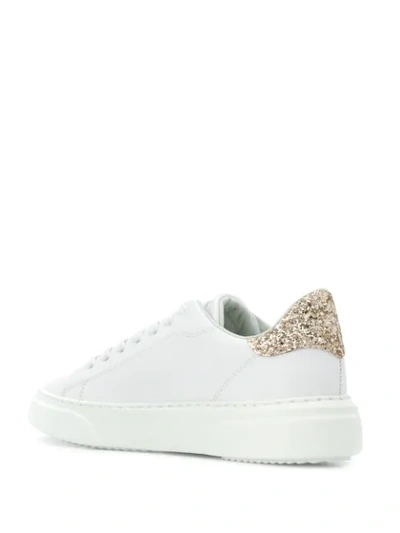 Shop Philippe Model Temple Sneakers In White/ Gold